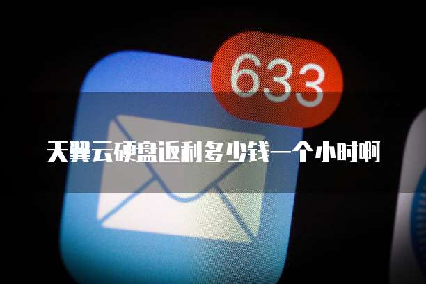 天翼云硬盘返利多少钱一个小时啊