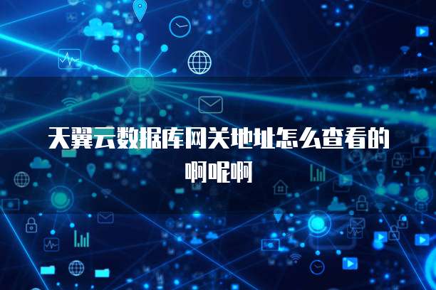 天翼云数据库网关地址怎么查看的啊呢啊