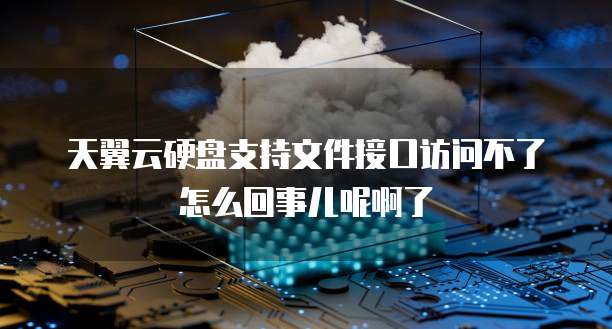 天翼云硬盘支持文件接口访问不了怎么回事儿呢啊了