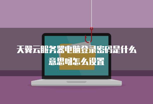 天翼云服务器电脑登录密码是什么意思呀怎么设置