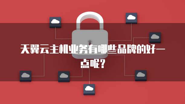 天翼云主机业务有哪些品牌的好一点呢?