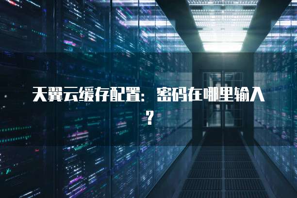 天翼云缓存配置:密码在哪里输入?