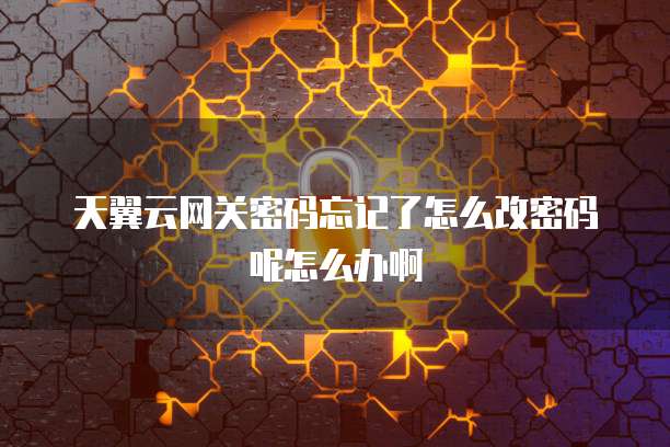 天翼云网关密码忘记了怎么改密码呢怎么办啊