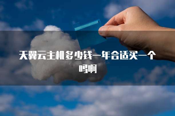 天翼云主机多少钱一年合适买一个吗啊