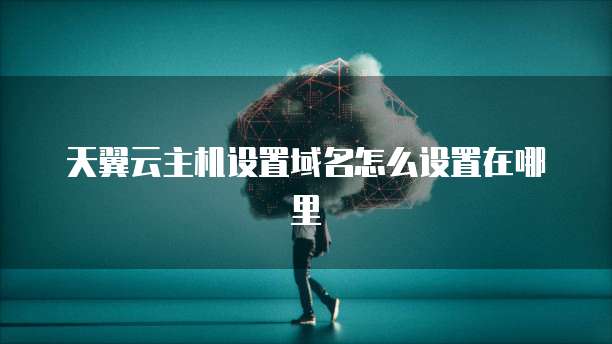 天翼云主机设置域名怎么设置在哪里