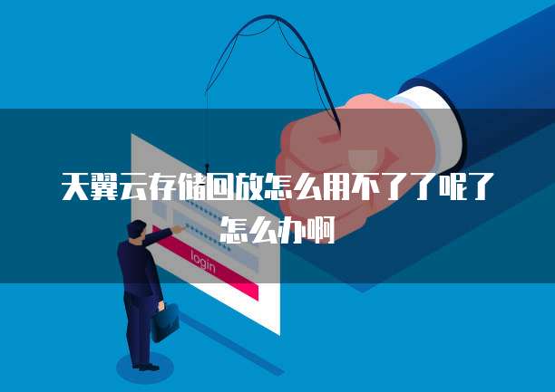 天翼云存储回放怎么用不了了呢了怎么办啊