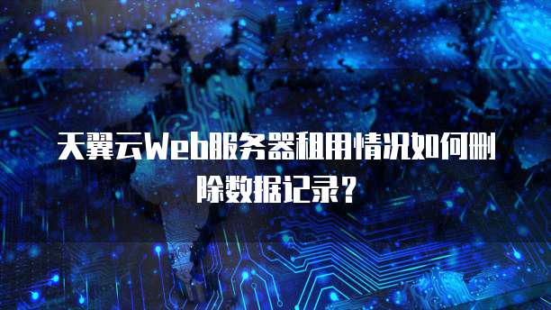 天翼云Web服务器租用情况如何删除数据记录?