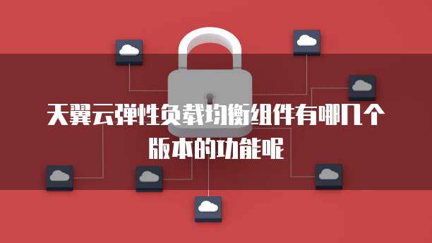 天翼云弹性负载均衡组件有哪几个版本的功能呢