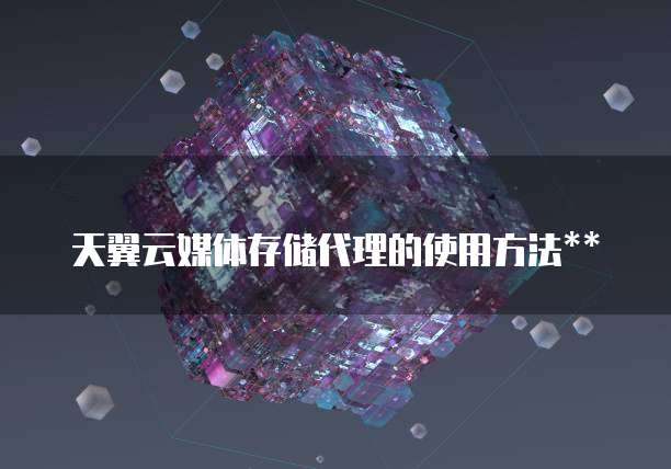 天翼云媒体存储代理的使用方法**