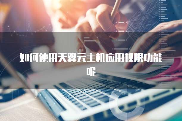 如何使用天翼云主机应用权限功能呢
