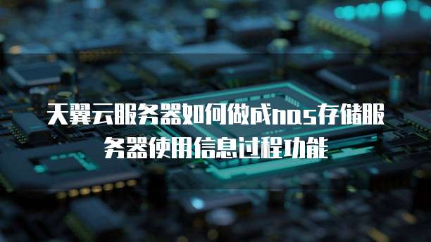 天翼云服务器如何做成nas存储服务器使用信息过程功能