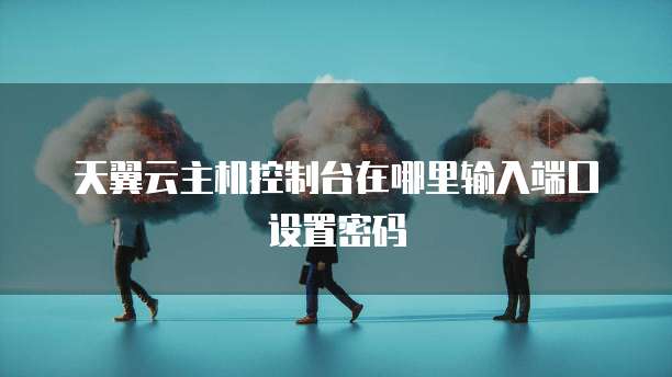 天翼云主机控制台在哪里输入端口设置密码