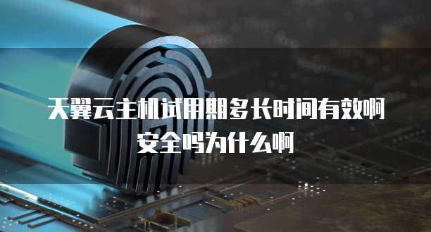 天翼云主机试用期多长时间有效啊安全吗为什么啊
