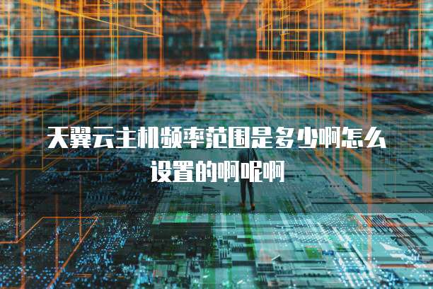 天翼云主机频率范围是多少啊怎么设置的啊呢啊