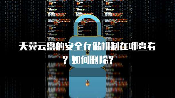 天翼云盘的安全存储机制在哪查看?如何删除?