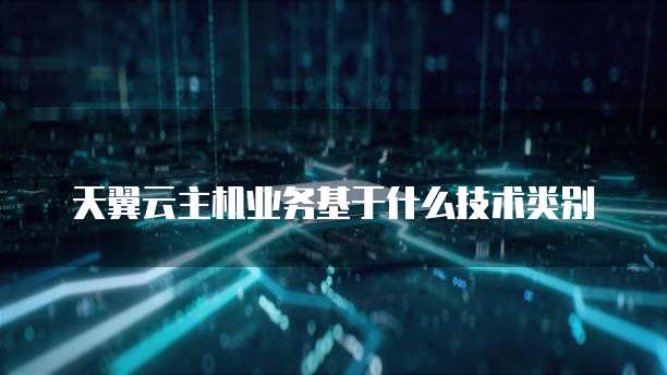 天翼云主机业务基于什么技术类别
