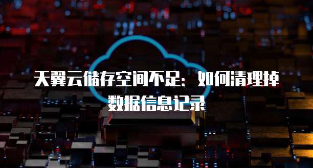 天翼云储存空间不足:如何清理掉数据信息记录
