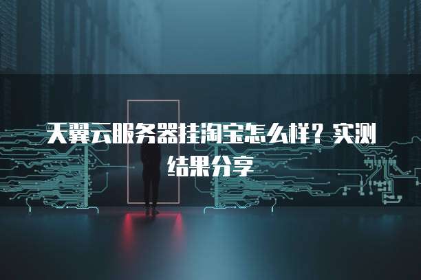 天翼云服务器挂淘宝怎么样？实测结果分享