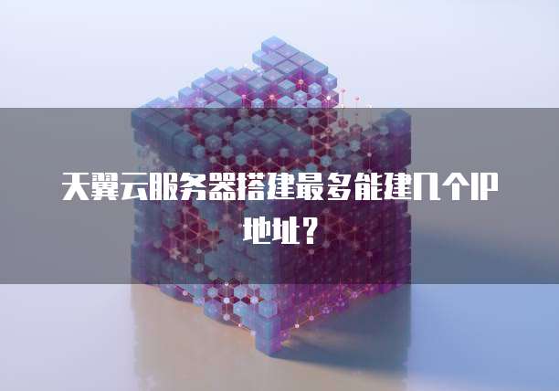 天翼云服务器搭建最多能建几个IP地址？