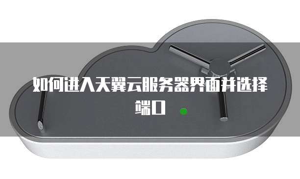 如何进入天翼云服务器界面并选择端口