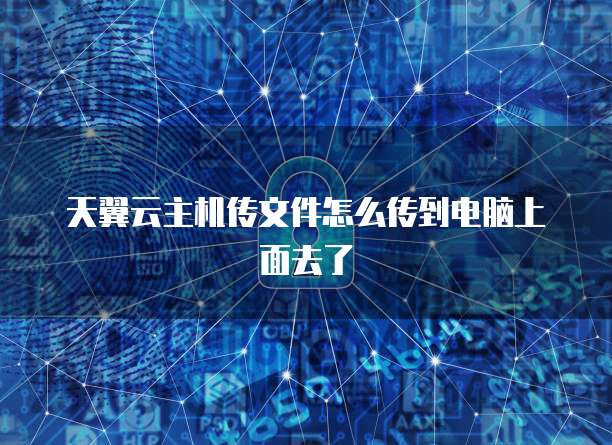 天翼云主机传文件怎么传到电脑上面去了