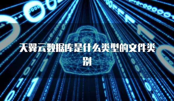 天翼云数据库是什么类型的文件类别