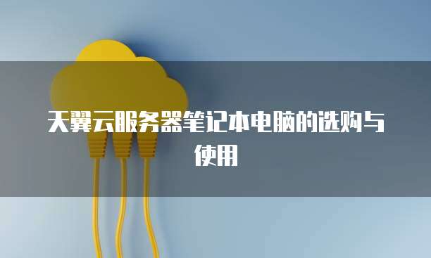 天翼云服务器笔记本电脑的选购与使用