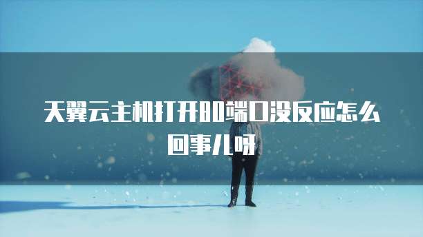 天翼云主机打开80端口没反应怎么回事儿呀