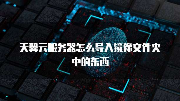 天翼云服务器怎么导入镜像文件夹中的东西