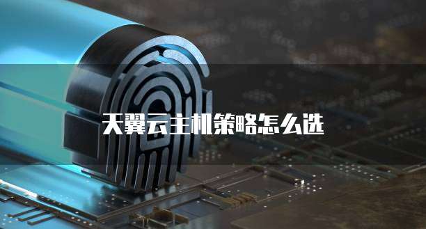 天翼云主机策略怎么选