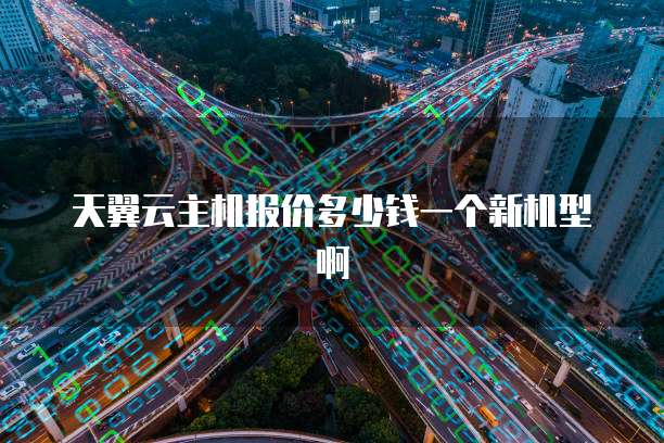 天翼云主机报价多少钱一个新机型啊