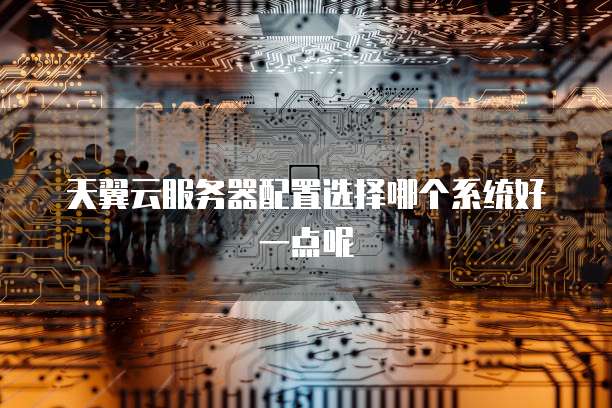 天翼云服务器配置选择哪个系统好一点呢