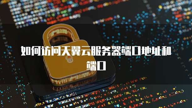如何访问天翼云服务器端口地址和端口