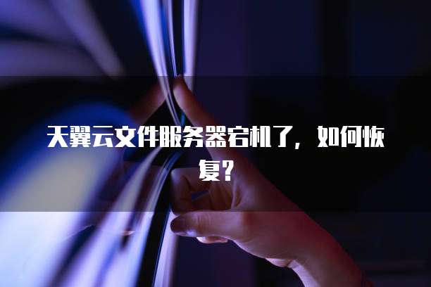 天翼云文件服务器宕机了，如何恢复？