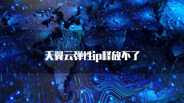 天翼云弹性ip释放不了