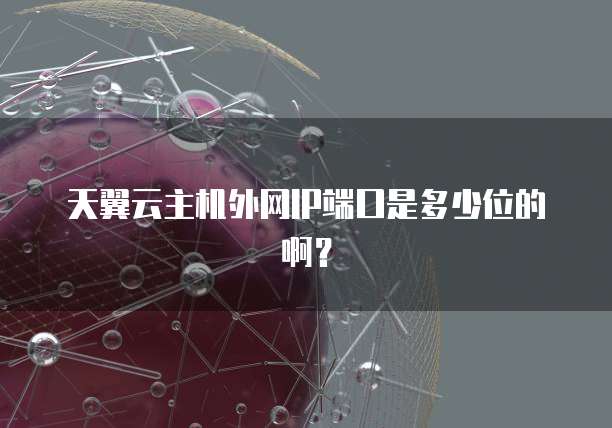 天翼云主机外网IP端口是多少位的啊？