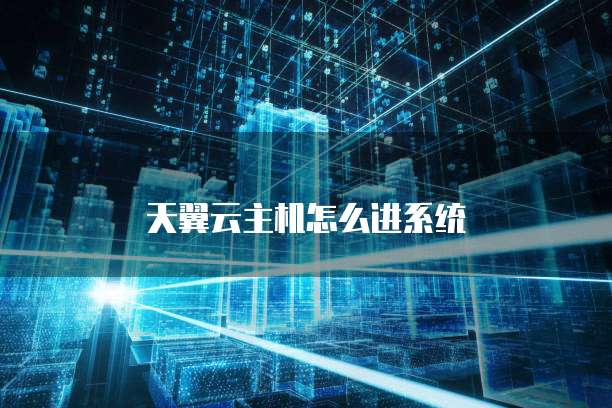 天翼云主机怎么进系统