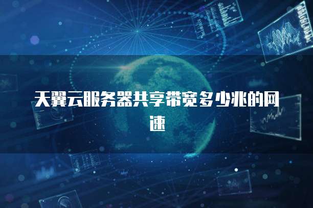 天翼云服务器共享带宽多少兆的网速