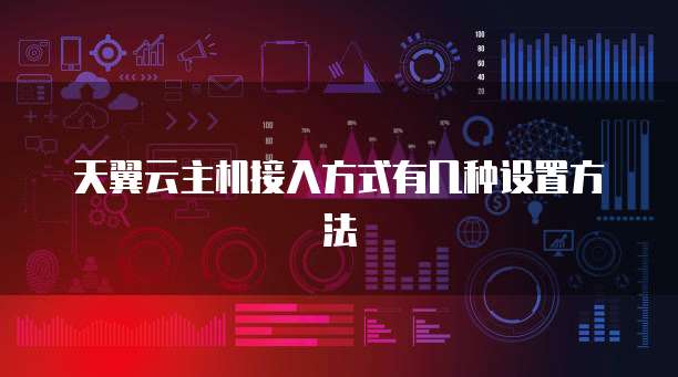 天翼云主机接入方式有几种设置方法