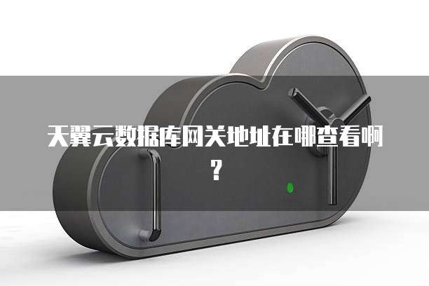 天翼云数据库网关地址在哪查看啊？