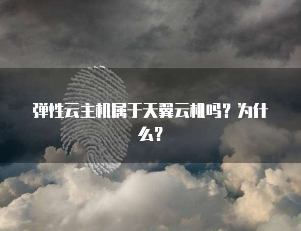 弹性云主机属于天翼云机吗？为什么？