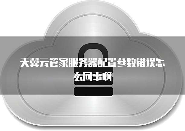 天翼云管家服务器配置参数错误怎么回事啊