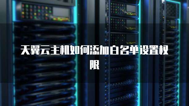 天翼云主机如何添加白名单设置权限