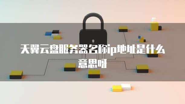 天翼云盘服务器名称ip地址是什么意思呀