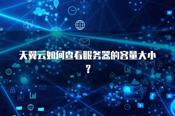 天翼云如何查看服务器的容量大小？