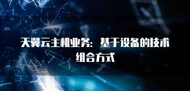 天翼云主机业务：基于设备的技术组合方式