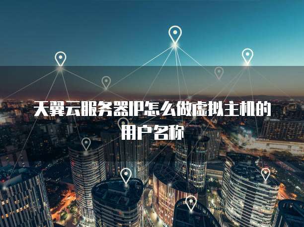 天翼云服务器IP怎么做虚拟主机的用户名称