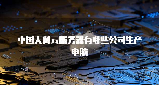 中国天翼云服务器有哪些公司生产电脑