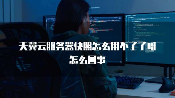 天翼云服务器快照怎么用不了了呀怎么回事