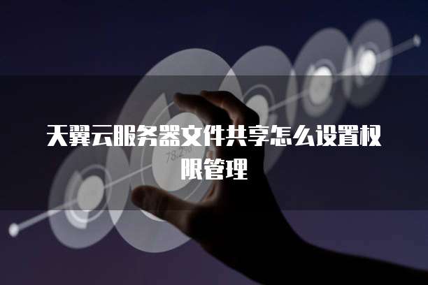 天翼云服务器文件共享怎么设置权限管理